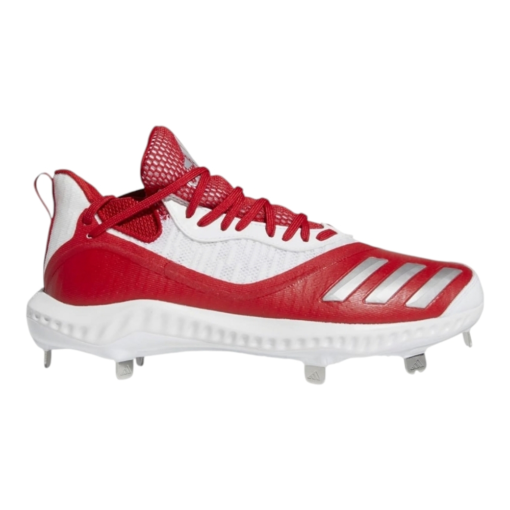 Adidas Men's Icon V Bounce Iced Out Baseball Red and White Cleats, Size 7-1/2 - Picture 1 of 15